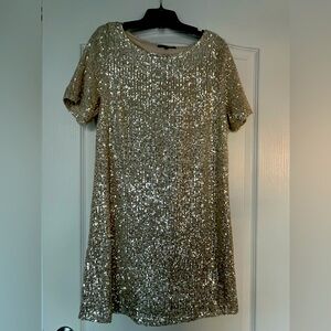 7 for all mankind shift dress silver sequinned t-shirt